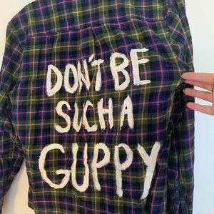 Flannel with hand painted back